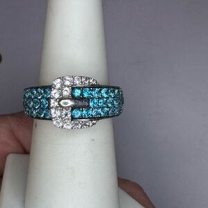 Alwand Vahan Blue Apatite Buckle Ring